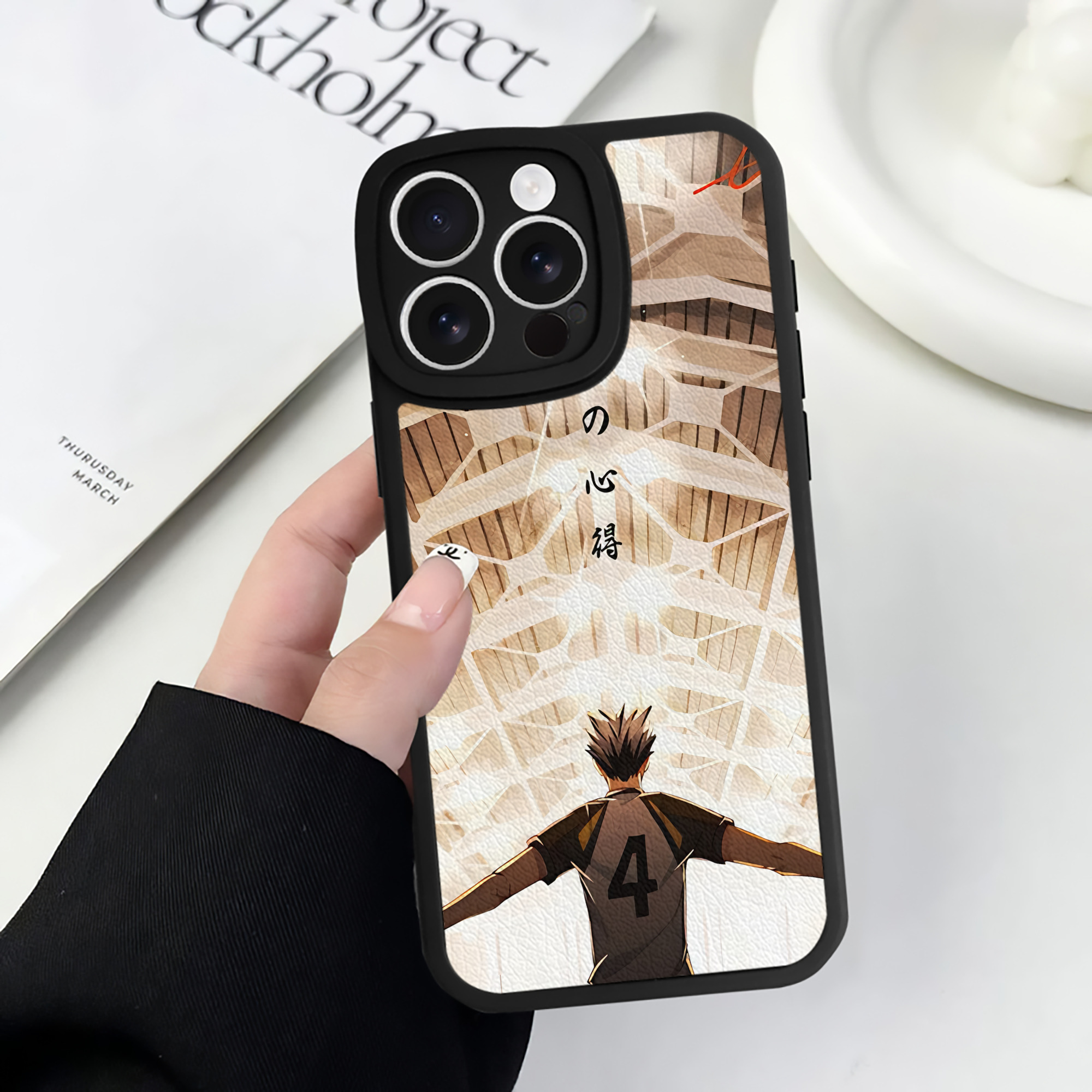 （画像用） ハイキュー!! Haikyu!! 【iPhone 16シリーズ対応】シリコンスマホケース（レザー調） 材質：シリコン